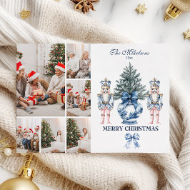 6 Foto Blau Chinoiserie Nussknacker Weihnachten