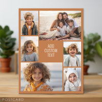 6 Foto Collage - Cotta-Hintergrund - weiß