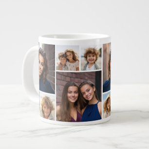 6-Foto-Collage - Gleiche Collage auf beiden Seiten Jumbo-Tasse