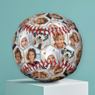 6 Foto Collage Honeycomb pattern - BE PATIENT Baseball