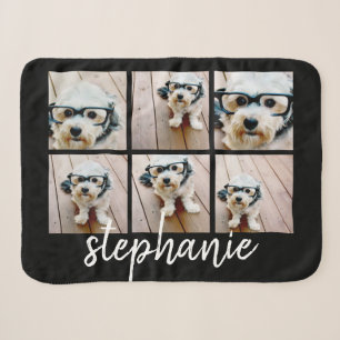 6 Foto Collage Minimalist Handgeschriebener Name s Sherpadecke
