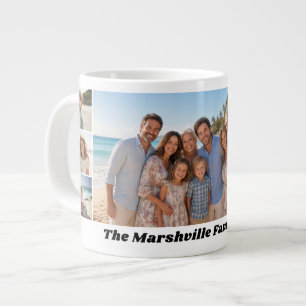 6-Foto-Collage mit weißem Hintergrund Jumbo-Tasse