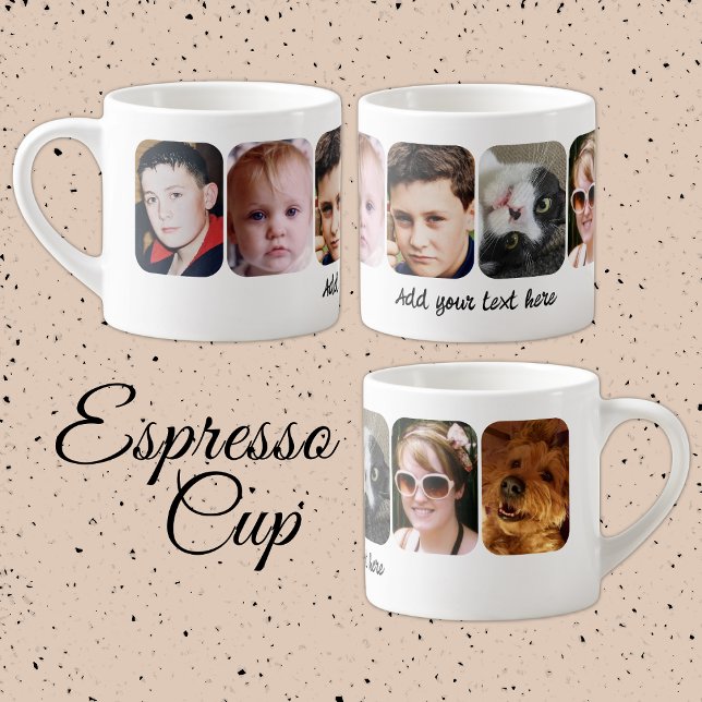 6-Foto-Collage Text hinzufügen weiß Espressotasse (Von Creator hochgeladen)