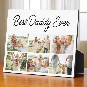 6 Foto-Collage Vater's Day Bester Papa Ever Fotoplatte