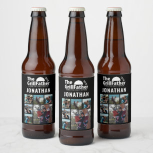 6 Foto Collage Vatertag Der Grillvater GRILLEN Bierflaschenetikett