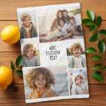 6 Foto-Collage - weißer Hintergrund - schwarzer Te Geschirrtuch<br><div class="desc">6 Fotos in einem ungleichmäßigen Muster umgeben eine Öffnung für drei Textzeilen. Verwenden Sie 2 quadratische Fotos und 4 vertikale Fotos,  um diese Arbeit zu machen! Der Hintergrund ist weiß. Wenn Sie gewollt haben,  die Farben zu ändern,  klicken Sie auf den erweiterten Designbereich und sehen Sie mehr Auswahl.</div>