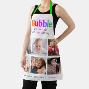 6 Foto Collage Wir Liebe Sie Bubbie Multicolor küh Schürze