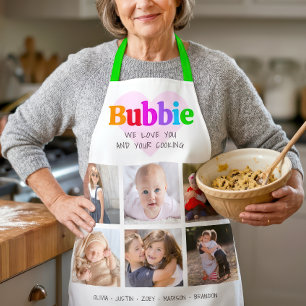 6 Foto-Collage Wir lieben dich Bubbie Multicolor B Schürze