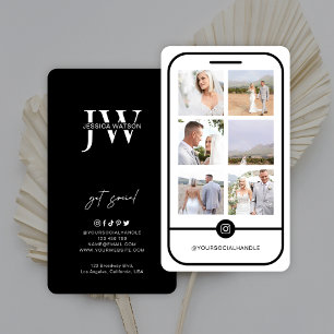 6 Foto Füttre Raster Instagram Modernes Logo Minim Visitenkarte