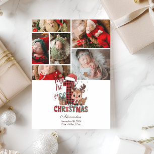 6 Foto Karo Rentier Erstes Weihnachten