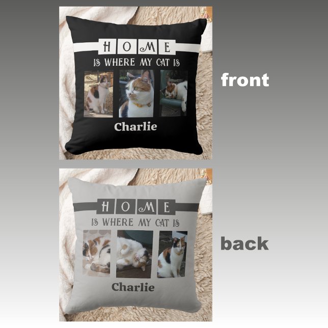 6 Foto Kollage Tierliebhaber Schwarz Kissen (Von Creator hochgeladen)