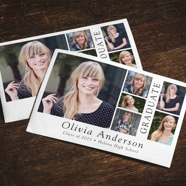 6 Foto Minimalistisch Graduate Ankündigung (Von Creator hochgeladen)