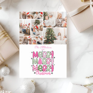 6 Foto Pink Grün Frohe Weihnachten Urlaub