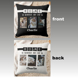 6 Foto Sammler Tierliebhaber Schwarz-weiß Kissen