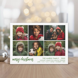 6 Foto Schriftzug Frohe Weihnachten - Weiße Umrand