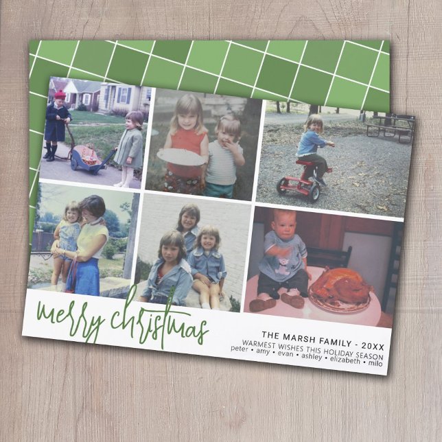 6 Foto - Script Frohe Weihnachten - Grüne Tile (Von Creator hochgeladen)