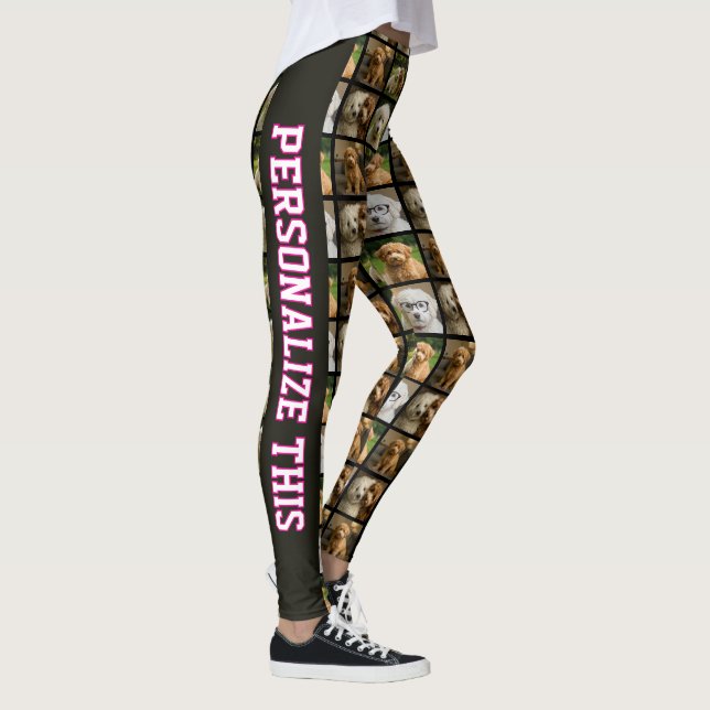 6 Foto- und Textvorlage Personalisierte Collage  Leggings (Rechts)