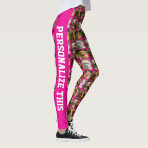6 Foto- und Textvorlage Personalisierte Collage Leggings