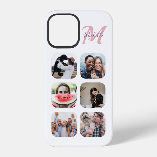 6 Foto-Vorlage Monogramm  iPhone Hülle (Rückseite)