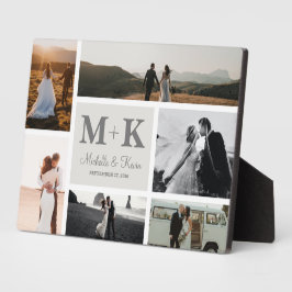 6 Foto Wedding Collage Newlyweds Keepake Fotoplatte