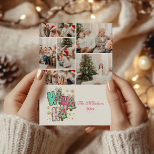 6 Foto Whimsical Ho Ho Ho Weihnachten Familie