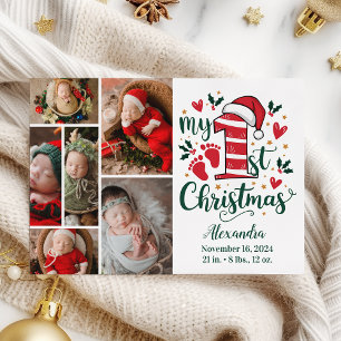 6 Foto Zuckerstangen-Babys 1. Weihnachten
