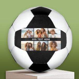 6 FotoCollage 1 Textzeile — CAN Schwarz bearbeiten Fußball