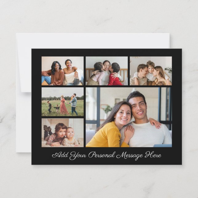 6 Fotocollage Ihre eigene Grußkarte hinzufügen Karte (Vorderseite)
