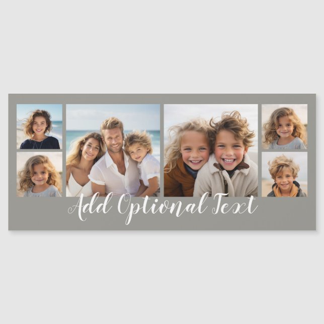 6 FotoCollage - kann Farbe ändern Magnetkarte (Vorderseite)