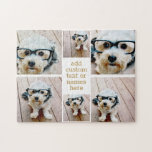 6 FotoCollage Minimalistisch - Gold und Weiß Puzzle<br><div class="desc">Benutzen Sie Ihr Lieblings-Foto oder Ihre Bilder,  um Spaß zu haben und mit Freunden zu teilen. Ein einfaches Design mit nur Snapshots und einem Textblock.</div>