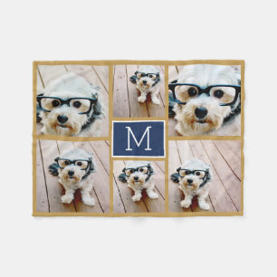 6 FotoCollage Minimalistisch Hinzufügen Ihrer Mon Fleecedecke