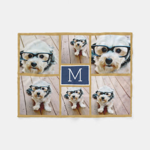 6 FotoCollage Minimalistisch Hinzufügen Ihrer Mong Fleecedecke