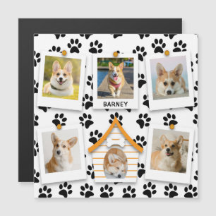 6 Fotocollage Name Dog House Magnetkarte hinzufüge