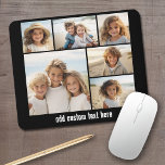 6 FotoCollage Optionaler Text — Farbe bearbeiten Mousepad<br><div class="desc">Fügen Sie Ihre Lieblings-Bilder zu dieser lustigen Vorlage. Sie können quadratische Fotos oder beliebige Foto für dieses Raster verwenden.</div>