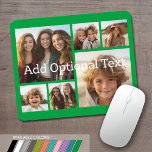 6 FotoCollage Optionaler Text — Farbe bearbeiten Mousepad<br><div class="desc">Fügen Sie Ihre Lieblings-Bilder zu dieser lustigen Vorlage. Sie können quadratische Fotos oder beliebige Foto für dieses Raster verwenden.</div>