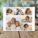 6 FotoCollage Optionaler Text — Farbe bearbeiten Postkarte<br><div class="desc">Fügen Sie Ihre Lieblings-Bilder zu dieser lustigen Vorlage. Sie können quadratische Fotos oder beliebige Foto für dieses Raster verwenden.</div>