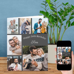 6 Fotos Collage Geburtstag zum Geburtstag für Söhn Karte