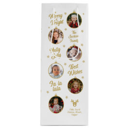 6 Fotos Weihnachten Geschenktüte Für Weinflaschen