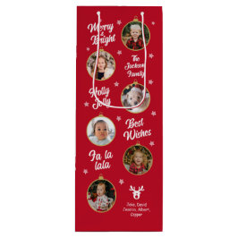 6 Fotos Weihnachtsschmuck Geschenktüte Für Weinflaschen