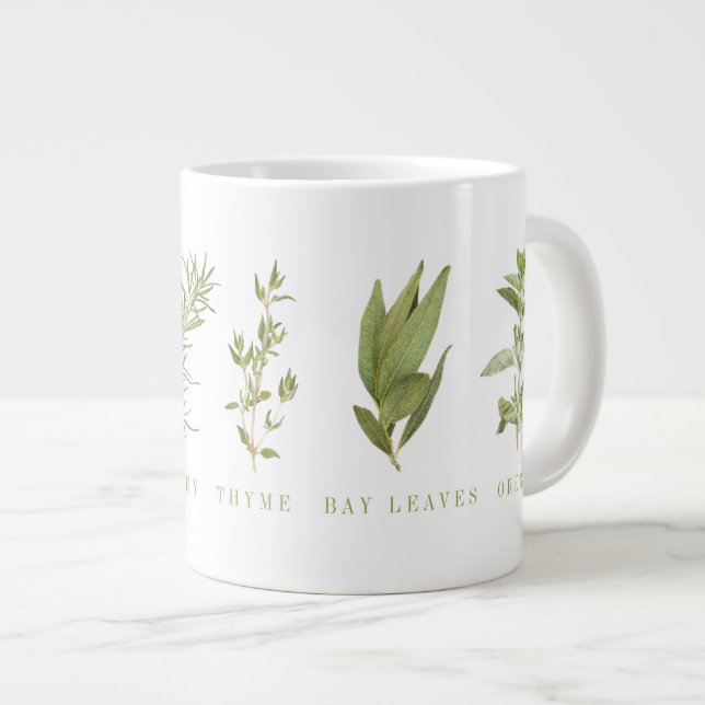 6 FRESH HERBS Große Tasse (Vorderseite Rechts)