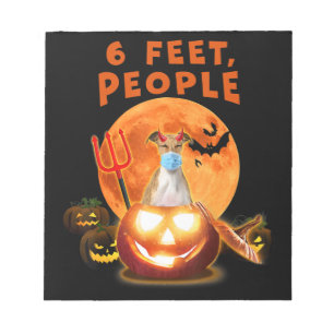 6 Fuß, Leute Italienischer Grauhund Hund mit Maske Notizblock