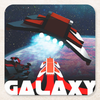 6 Galaxie-Untersetzer Rechteckiger Pappuntersetzer