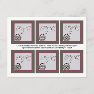 6 Gastgeschenk Hochzeit-Tags für Herz-Kreislauf-Ge Postkarte