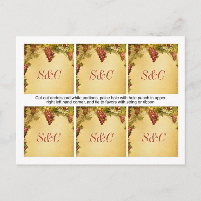 6 GASTGESCHENK HOCHZEITEN POSTKARTE (Vorderseite)