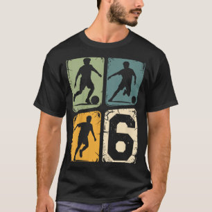 6. Geburtstag 6 Fußballspieler Junge Mädchen Fußba T-Shirt