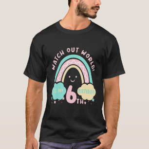 6. Geburtstag 6 Jahre alt Geburtstag Kinder aufpas T-Shirt