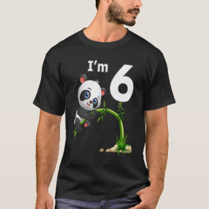6. Geburtstag 6 Jahre altes Party Tier Panda 2 T-Shirt