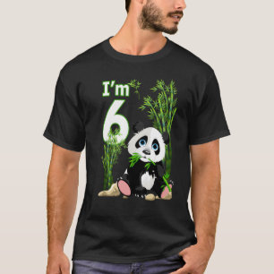 6. Geburtstag 6 Jahre altes Party Tier Panda 6 T-Shirt