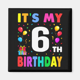 6. Geburtstag 6 sechs Alles Gute zum Geburtstag Ju Magnet