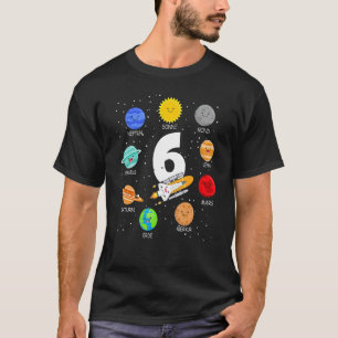 6. Geburtstag Astronaut 6 Jahre alter Geburtstag J T-Shirt